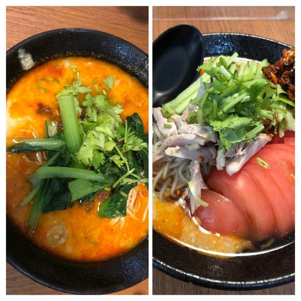 「坦々麺680冷やし坦々麺850」@四川屋台の写真