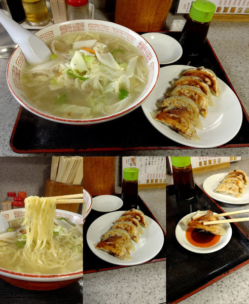 「『タンメン+ギョーザ(¥700+350)』」@まさみ食堂の写真