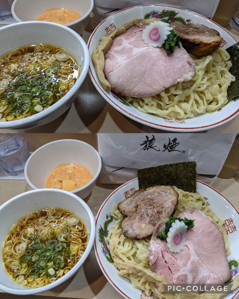 「【限定】手揉み生姜つけそば(醤油)＋大盛【限定】特製タルタル」@手揉み中華そば 中村の写真