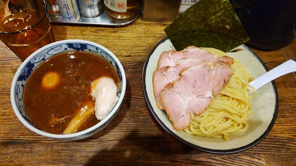 「特製鶏濃厚つけめん大盛」@新橋 纏の写真