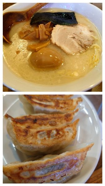 「一指禅らーめん＋一指禅餃子」@一指禅 上福岡店の写真