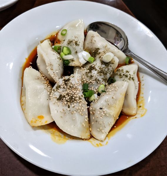 「李姐餃子(8個)　600円」@晴々飯店の写真