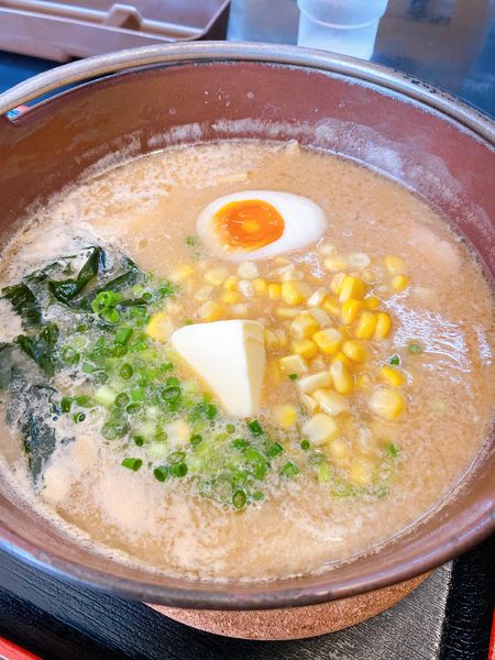「焼き味噌らーめん　バターコーン」@喜多方ラーメン 来夢 郡山横塚店の写真