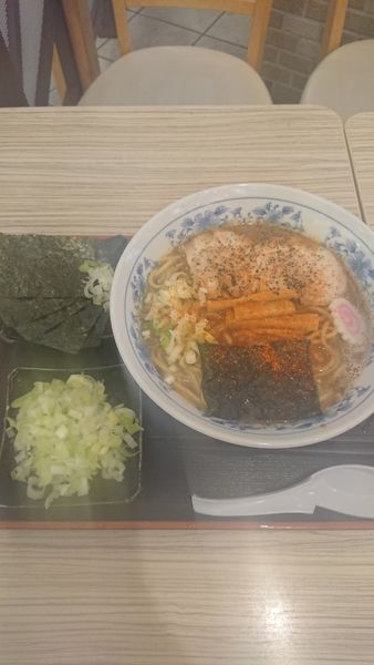 「中華そば+ネギ増し+海苔」@次念序 モラージュ菖蒲店の写真