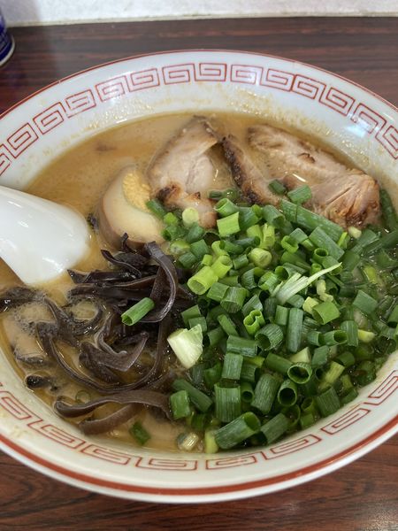 「とんこつラーメン並（700円）麺硬め」@熊本ラーメン みち丸の写真