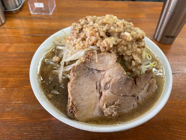 「ラーメン並　ニンニク野菜マシ」@ラーメンが好きですの写真