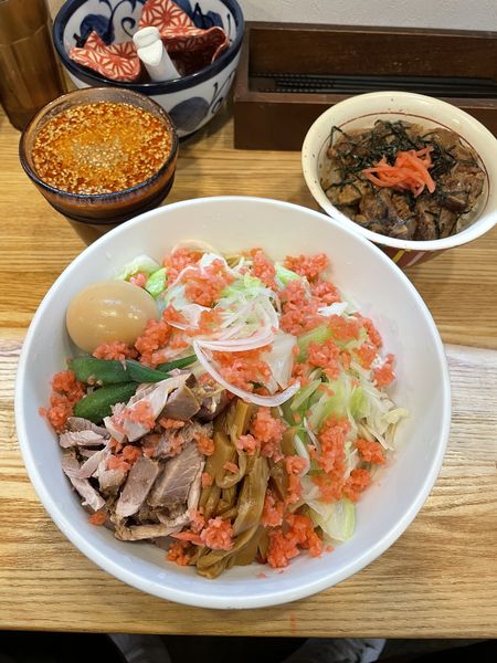 「【限定】冷やし辛つけそば 大 ￥1060」@中華そば専門 とんちぼの写真