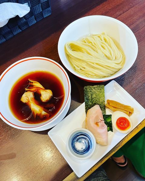 「つけ麺　ワンタントッピング」@とものもとの写真