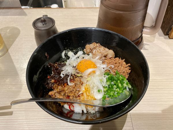 「もつ黒味噌まぜ麺」@鷄魚介 ほそ道の写真