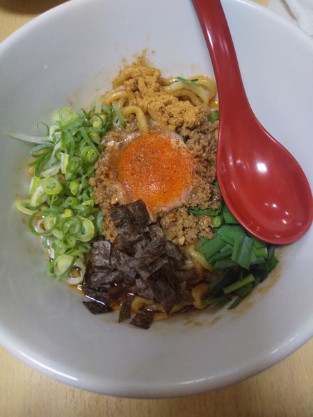 「辛まぜそば」@大須たんたんめん 新栄店の写真