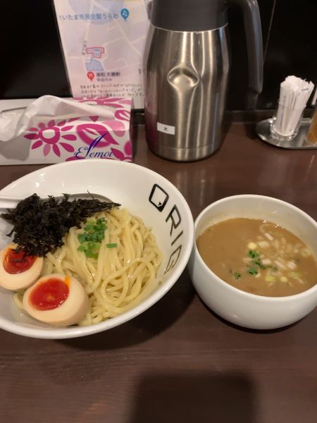 「コッテリ煮干つけ麺(850円 味玉・中盛サービス)」@麺屋 ORIGAMIの写真