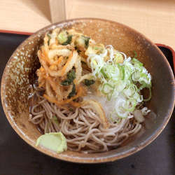 冷やしかき揚げそば(520円)