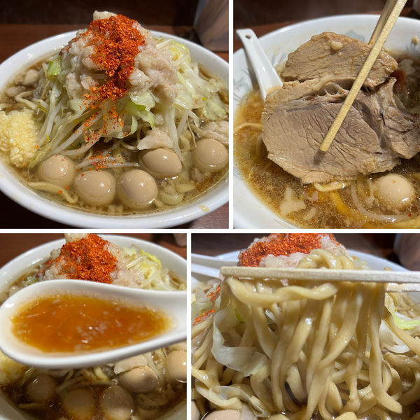 「【限定】ポン酢 900円味付けうずら100円 ニンニクアブラ」@D麺の写真