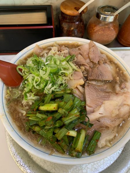 「ちゃあしゅうめん　大盛２玉　にらキムチ」@丸一らあめんの写真