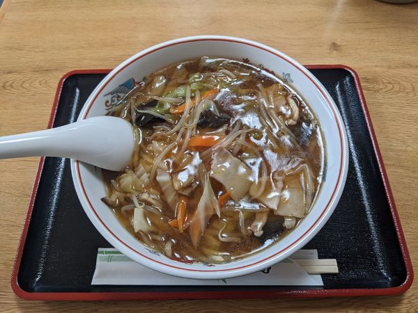 「もやしそば（野菜あんかけ）　700円」@銀華亭の写真