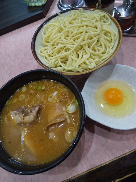 「もりそば(並)800円(麺カタメ)味噌30円生玉子50円」@所沢大勝軒の写真