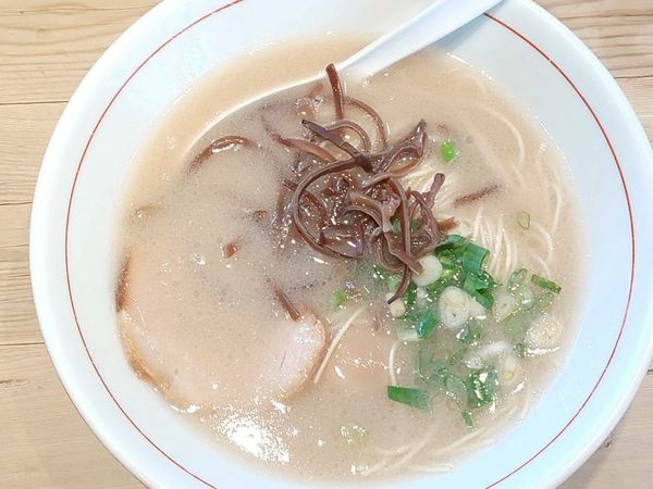 「純製らーめん＋半熟煮玉子」@博多らーめん 虎の写真