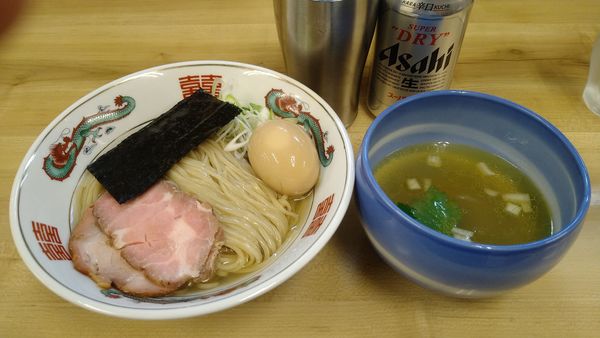 「味玉昆布水つけ麺(塩)¥900+缶ビール¥300-」@麺処 有彩の写真
