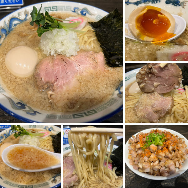 「背脂中華ソバ 880円 味玉100円 肉めし小200円」@Miya De La Soulの写真