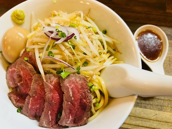 「タリアータまぜそば大盛り&味玉」@麺屋 承太郎の写真