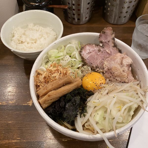 「まぜそば　大盛　サービスライス少なめ　¥1,050」@麺処 井の庄の写真