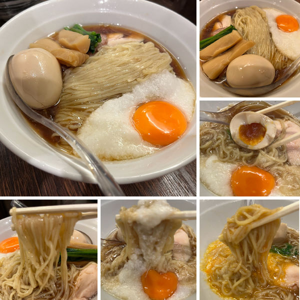 「【期間限定】カツオ出汁の山かけ冷やし麺 900円」@貝出汁 中華そば 竹祥の写真