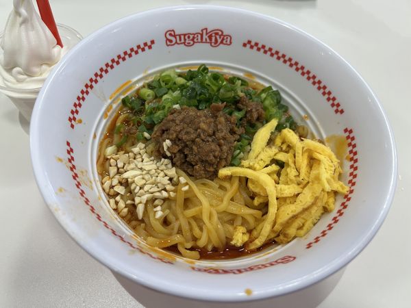 「汁なし坦々麺550円」@スガキヤ 北方アピタ店の写真