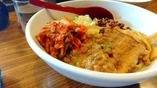 「#納豆キムチあぶらめん #950円 #ライス #100円」@辛しやの写真