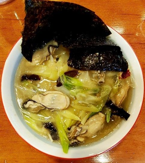 「酢牡蠣葱麺(大盛)」@鮫麺房 さのすけの写真