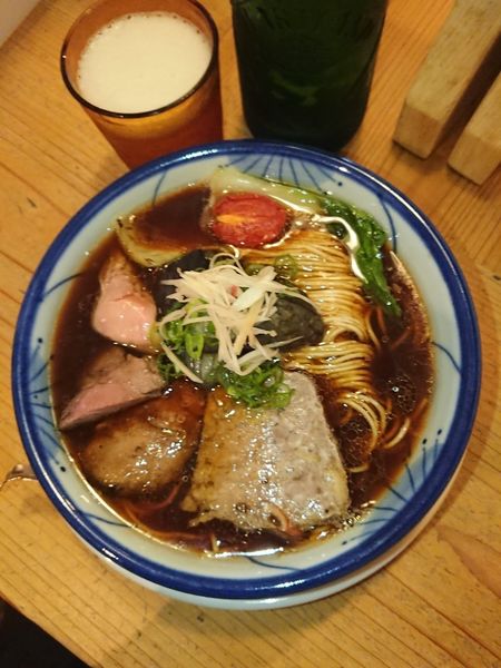 「ハートランド 中瓶 700円＋【限定】生姜と羊 1900円」@ひつじそば 人と羊の写真