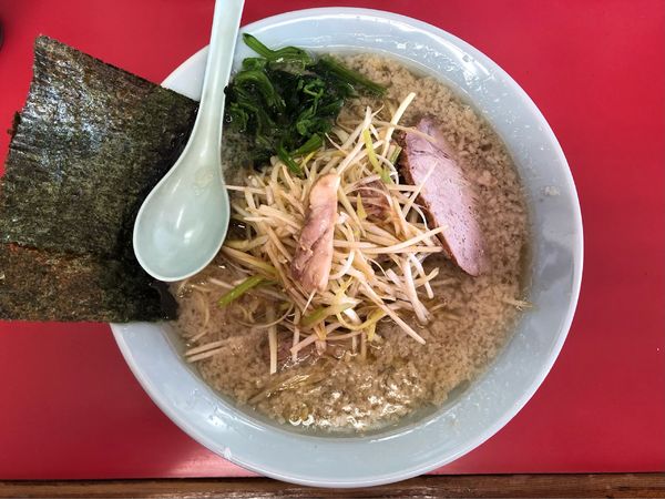 「朝ラーメン（醤油）（並）＋ネギ」@ラーメンショップ つくば店の写真