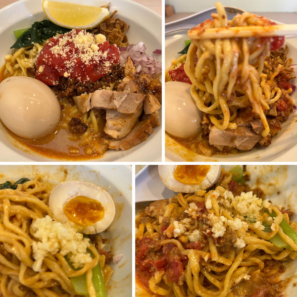 「担々トマトまぜそば 850円 サービストッピング味玉」@麺屋 幸生の写真