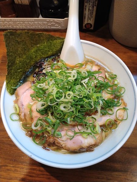 「ちゃーしゅーそば+ねぎ増し」@中華そば むらさき山の写真