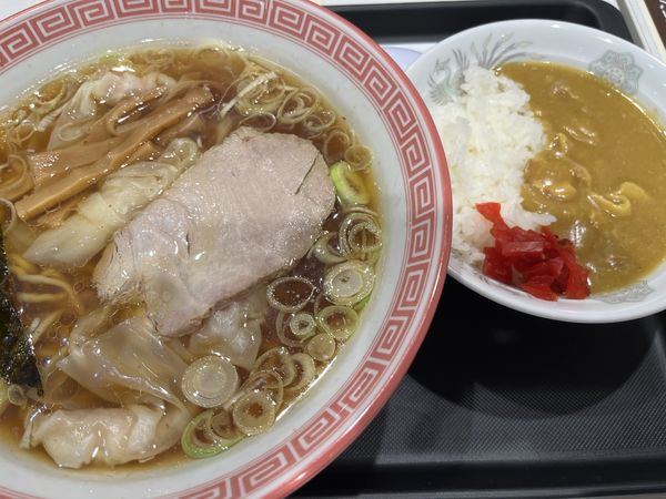 「ワンタン麺&ミニカレー」@荻窪中華そば 春木屋 ラゾーナ川崎店の写真