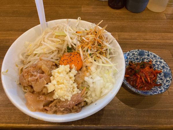 「汁なし　豚抜き」@男気らーめん アカギの写真