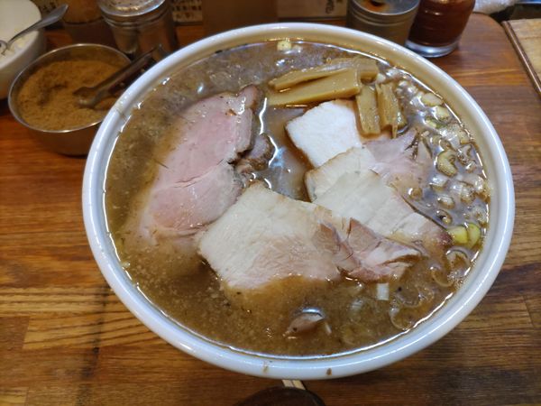 「ミックス肉麺大盛り（1250円）」@麺 髙はしの写真