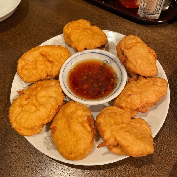 「揚げナス餃子(7個)」@歓迎 西口店の写真