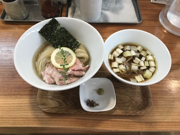 「昆布水つけめん （醤油） 1,000円」@アメノオトの写真