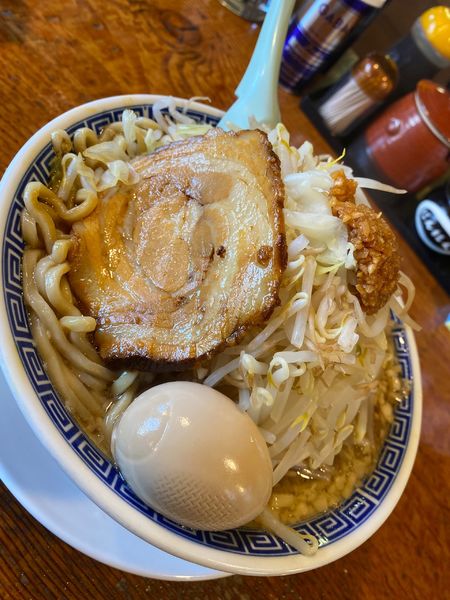 「ふじ麺大盛り　味玉」@常勝軒 かすみがうら店の写真