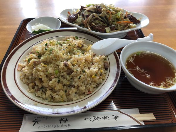 「チャーハン、肉野菜炒め」@東水の写真