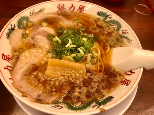「特製醤油らーめん(麺硬め、背脂少なめ)」@京都北白川ラーメン魁力屋 瑞穂店の写真