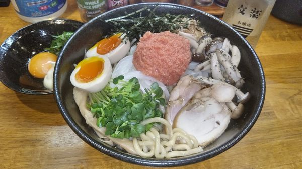「【限定】明太子としめじのまぜそば ￥900」@麺屋 鶏口の写真