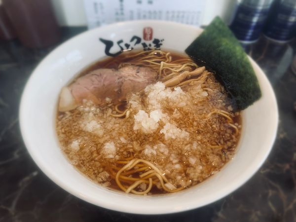 「ラーメン（固め・濃いめ￥600）＋タマネギ（￥50）」@麺屋 ひとつなぎの写真
