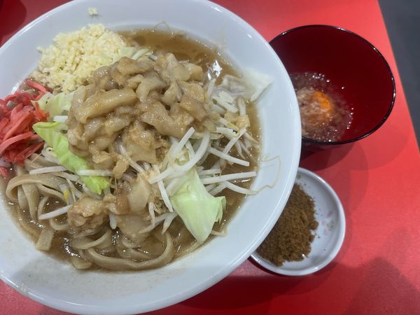 「ラーメン（300g）＋節玉＋魚粉」@ラーメン ノックアウトの写真