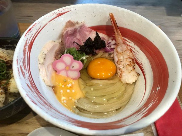 「ETM(えび、たまご、めん)+鶏マヨ丼」@えびそば 緋彩の写真