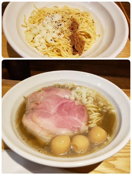 「煮干し蕎麦　うずら味玉　黒酢和え玉」@NIBOSHIMANIAの写真