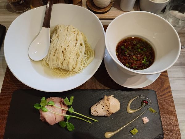 「【限定】天草淡麗つけ蕎麦」@つくばらーめん 鬼者語 -オニモノガタリ-の写真