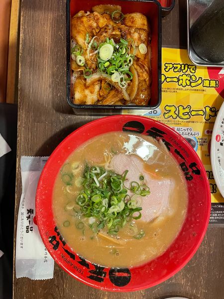 「豚重定食＋こってり」@天下一品 総本店の写真