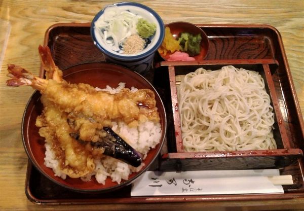 「天丼ともりそばセット(980円)」@奈可川の写真