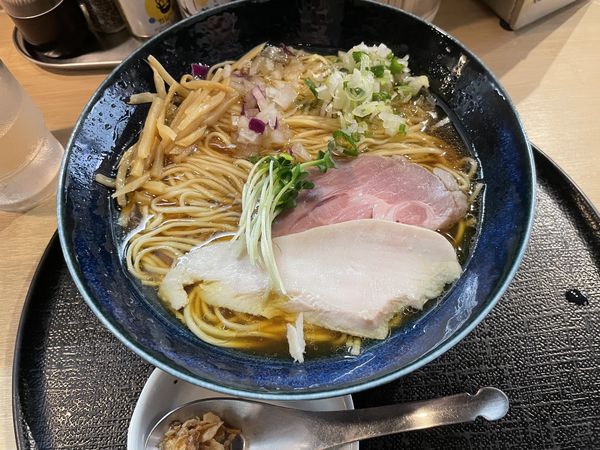 「丹波黒鶏の地鶏そば」@つけ麺 たけもとの写真